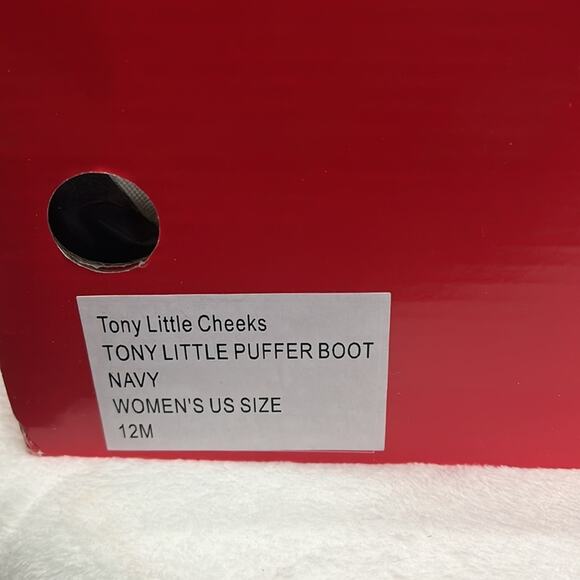 Tony Little Cheeks Fit Body Cushioned Gel Insole Puffer Boots Women’s 12 Navy - Picture 11 of 12